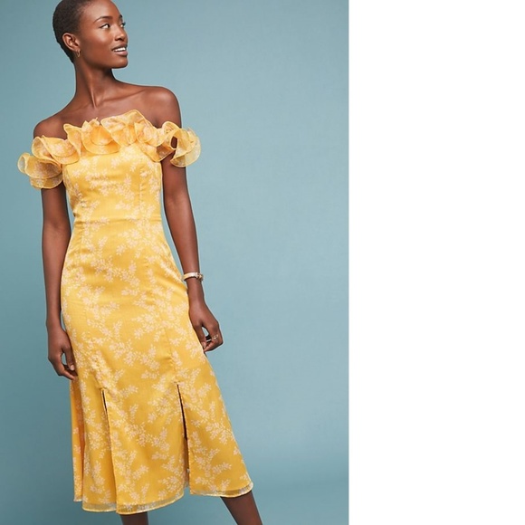 new  Anthropologie EMBRACE MIDI DRESS - Picture 3 of 5